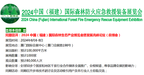 2024中國(guó)（福建）國(guó)際森林滅火設(shè)備.森林消防水陸空裝備.森林消防預(yù)警設(shè)備展覽會(huì)